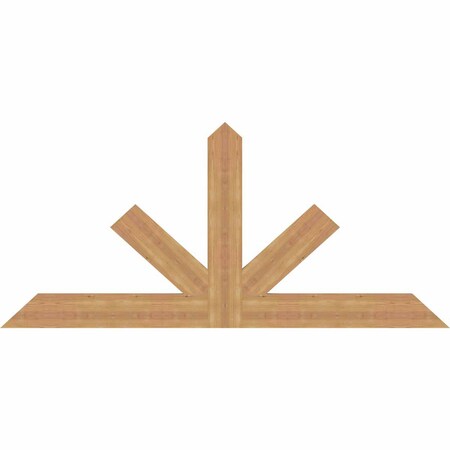 Ekena Millwork Saratoga Timber Gable Bracket, Western Red Cedar, 72"W x 33"H x 1 1/2"D x 5 1/2"F, 11/12 Pitch GBW072X33X0206SAR00SWR